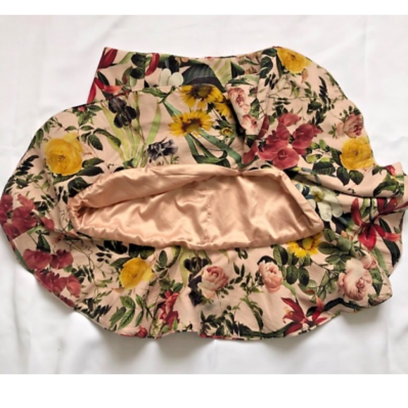 Women's Sheike Floral Affair Skirt Dusty Pink/Floral ruffled mini skirt Size- 8 - Picture 4 of 7